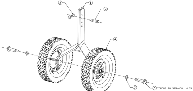 Wheels Diagram and Parts List for FT24 (21B34M8710)(2019) Cub Cadet Tiller